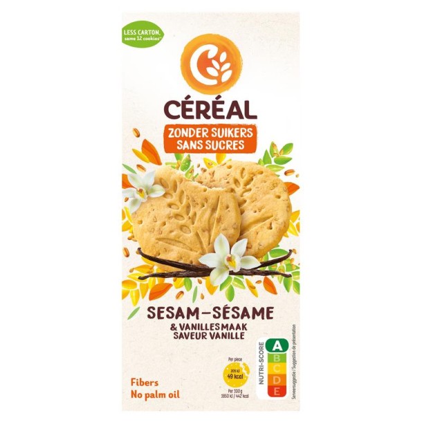 Cereal Sesam vanille koek (132 Gram)