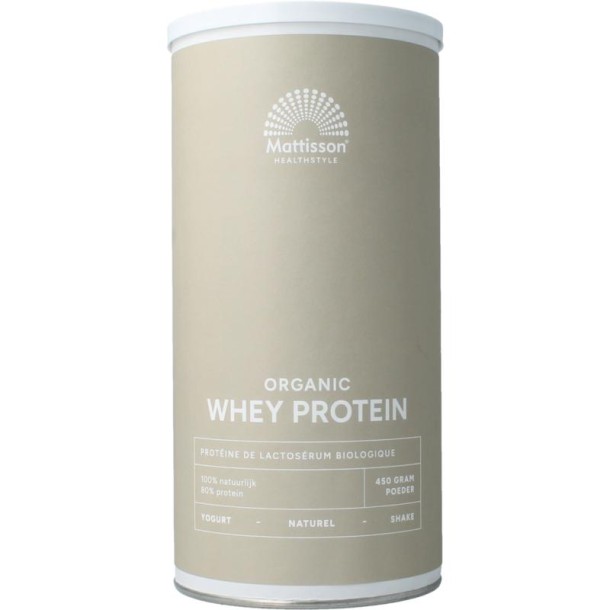 Mattisson Wei whey proteine naturel 80% bio (450 Gram)