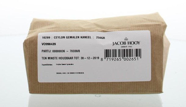 Jacob Hooy Kaneel ceylon gemalen (250 Gram)