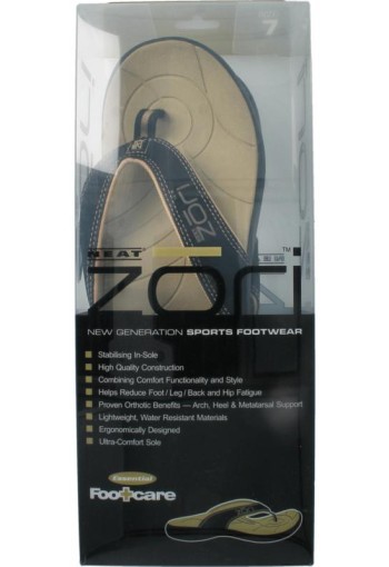 Zori Teenslippers zwart maat 7 38 2/3 tot 39 2/3 (1 Paar)