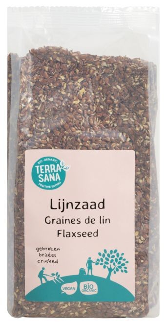 Terrasana RAW lijnzaad gebroken bio (400 Gram)