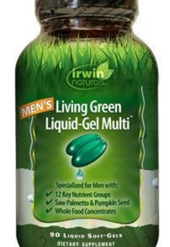 Irwin Naturals Living green liquid gel multi for men (120 Softgels)