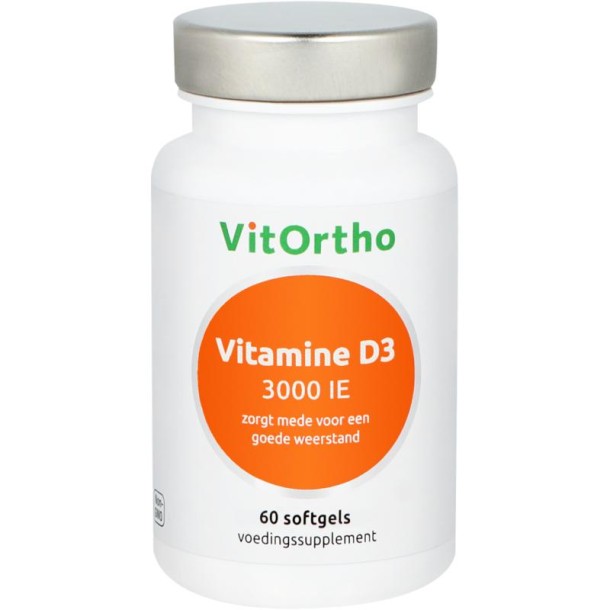 Vitortho Vitamine D3 3000IE (60 Softgels)