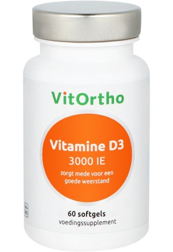 Vitortho Vitamine D3 3000IE (60 Softgels)