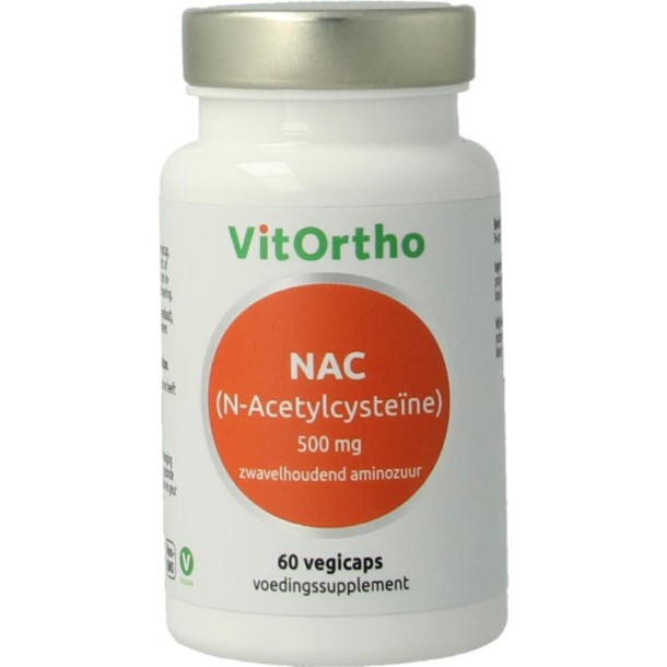 Vitortho NAC N-Acetyl cysteine 500mg (60 Vegetarische capsules)