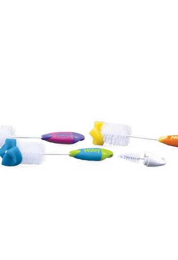 Nuby Flessenborstel met kleine speenborstel & sponsje (1 Stuks)