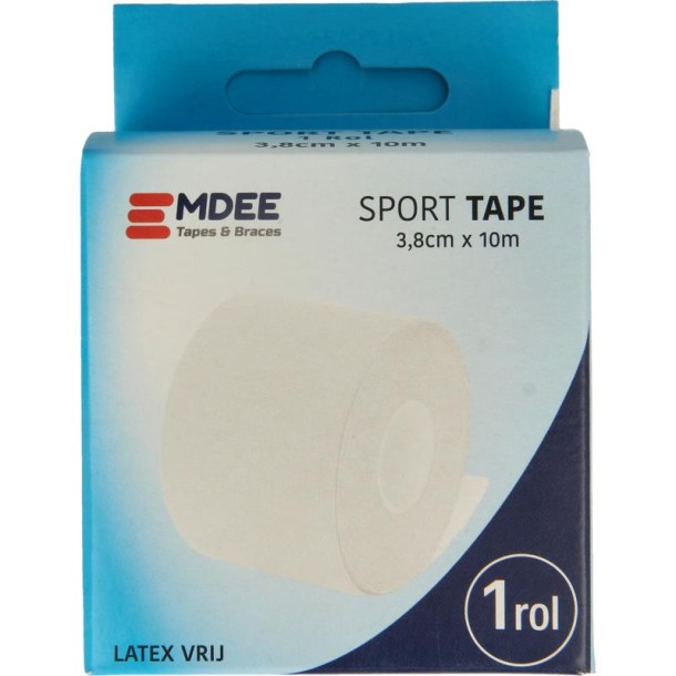 Emdee Sport tape 3.8cm x 10m wit (1 Stuks)