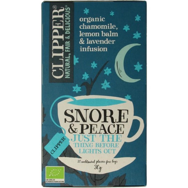 Clipper Snore & peace bio (20 Zakjes)