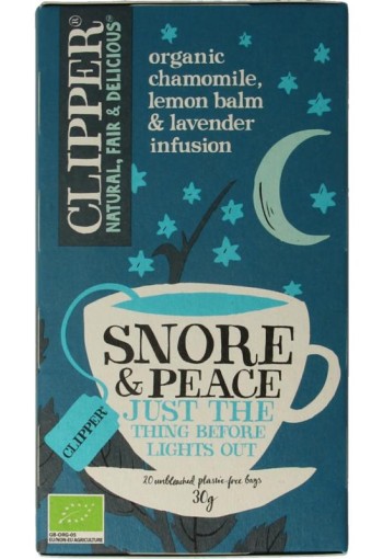 Clipper Snore & peace bio (20 Zakjes)