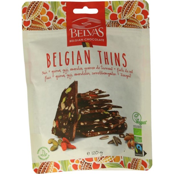 Belvas Thins puur goji amandel bio (120 Gram)