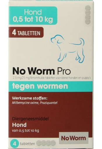 Exil No worm pro hond S (4 Tabletten)