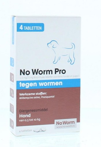 Exil No worm pro hond S (4 Tabletten)