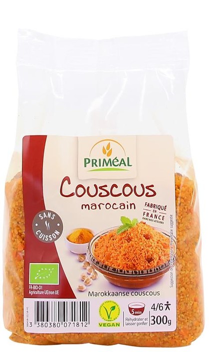 Primeal Couscous Marokkaans bio (300 Gram)