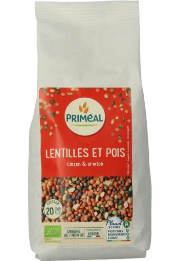 Primeal Linzen en erwten bio (500 Gram)