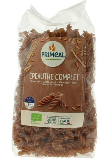 Primeal Spelt spiralen volkoren bio (500 Gram)