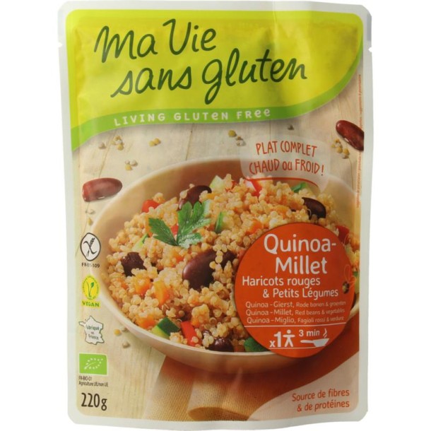 Ma Vie Sans Quinoa gierst rode bonen & groente glutenvrij bio (220 Gram)