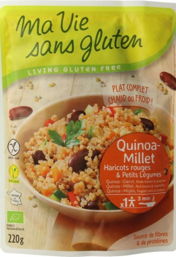 Ma Vie Sans Quinoa gierst rode bonen & groente glutenvrij bio (220 Gram)