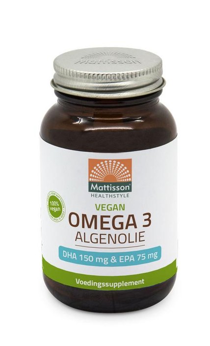 Mattisson Vegan omega 3 algenolie DHA 150mg EPA 75mg (60 Vegetarische capsules)
