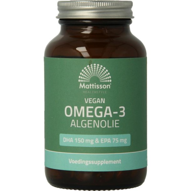 Mattisson Vegan omega 3 algenolie DHA 150mg EPA 75mg (120 Vegetarische capsules)