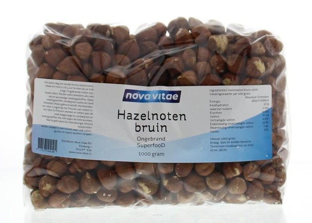 Nova Vitae Hazelnoten bruin ongebrand raw (1 Kilogram)