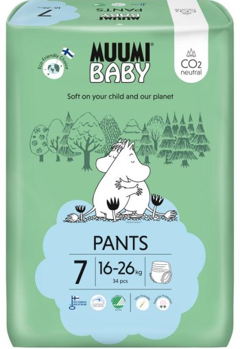 Muumi Baby Ecologische luierbroekjes maat 7 XL 16-26kg (34 Stuks)