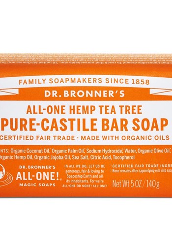 Dr Bronners Barsoap tea tree (140 Gram)