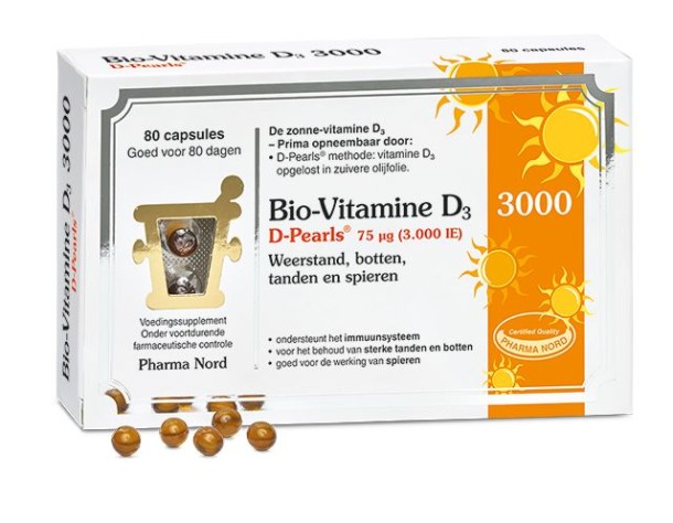 Pharma Nord Bio-Vitamine D3 3000IE D pearls (80 Capsules)