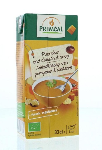 Primeal Veloute gebonden soep pompoen kastanje bio (330 Milliliter)