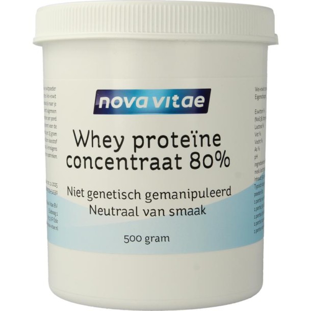 Nova Vitae Whey proteine concentraat 80% (500 Gram)