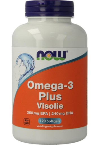 NOW Omega-3 Plus 360 mg EPA 240 mg DHA (120 Softgels)