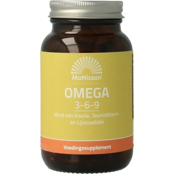 Mattisson Omega 3 6 9 vis teunisbloem lijnzaad (60 Capsules)