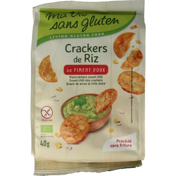 Ma Vie Sans Rijstcrackers sweet chili glutenvrij bio (40 Gram)