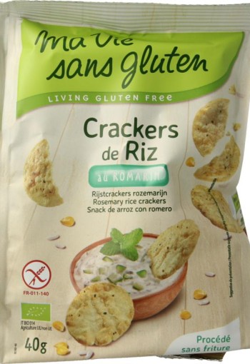 Ma Vie Sans Rijstcrackers rozemarijn glutenvrij bio (40 Gram)