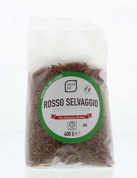 Greenage Rode rijst rosso selvaggio bio (400 Gram)