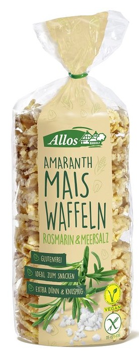 Allos Amarant maiswafels rozemarijn bio (100 Gram)