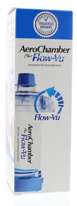 Diversen Aerochamber + flow VU mondstuk blauw (1 Stuks)