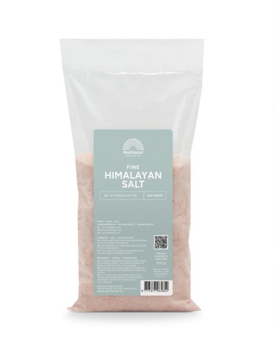 Mattisson Himalaya zout fijn navulzak (500 Gram)