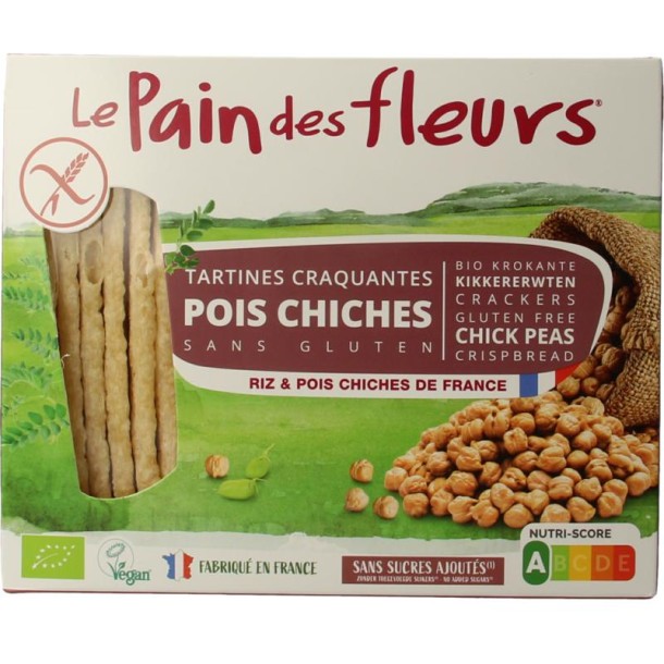 Pain Des Fleurs Kikkererwten crackers bio (150 Gram)