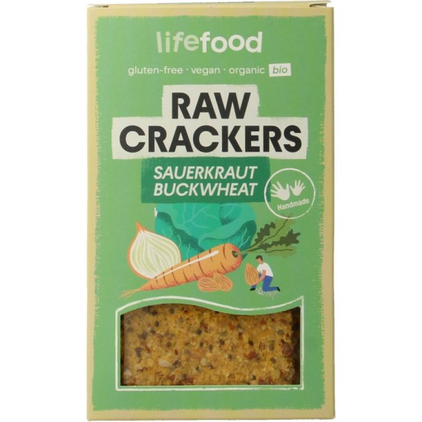 Lifefood Life crackers zuurkool boekweit raw bio (90 Gram)