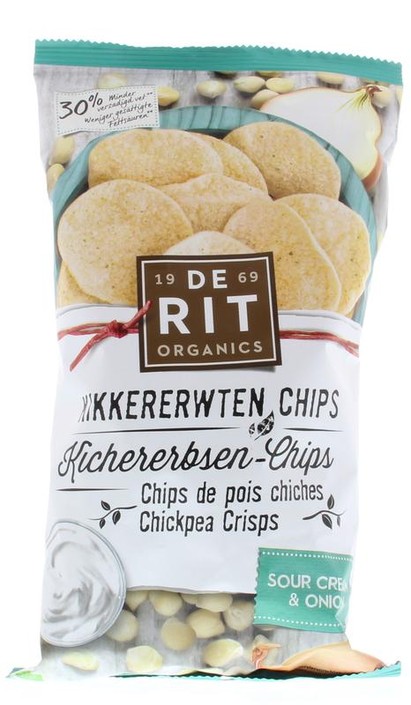 De Rit Kikkererwtenchips sour cream union bio (75 Gram)