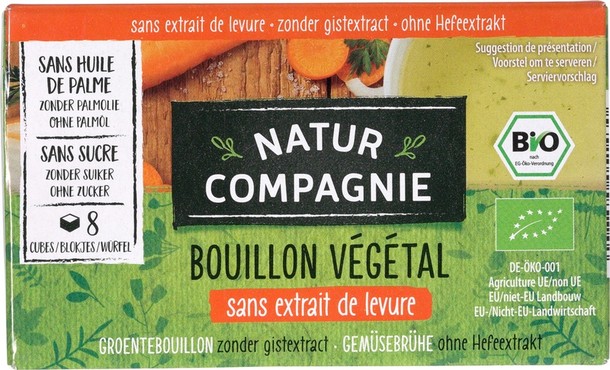 Natur Compagnie Groentebouillon zonder gist bio (8 Stuks)