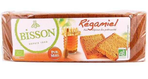 Bisson Regamiel honing-kruidkoek voorgesneden bio (300 Gram)