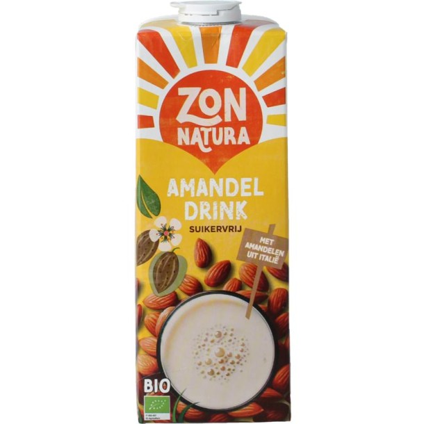 Zonnatura Amandel drink ongezoet bio (1 Liter)