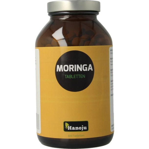 Hanoju Moringa oleifera heelblad 500mg (600 Tabletten)