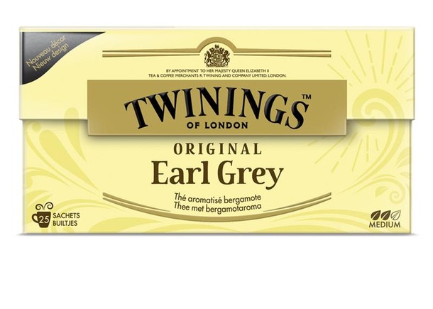 Twinings Earl grey envelop zwart (25 Zakjes)