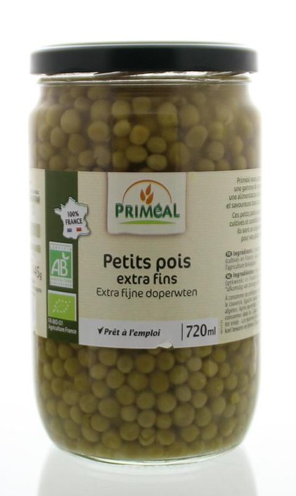 Primeal Doperwten extra fijn bio (660 Gram)