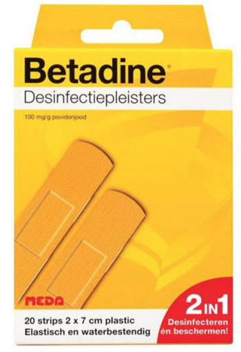 Betadine Desinfect - 20 stuks - Pleisters