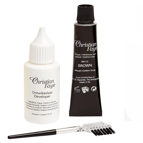 Christian Faye Eyebrow/eyelash dye brown (1 Stuks)