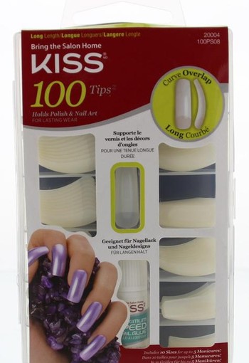 Kiss Nageltips en lijm overlap (1 Set)