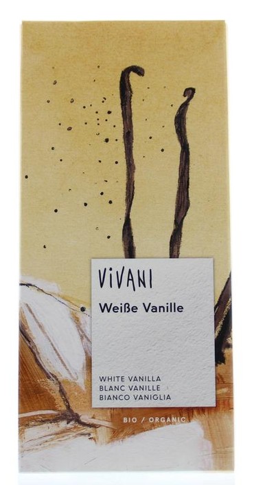 Vivani Chocolade wit vanille bio (80 Gram)